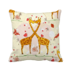 Yellow Kissing Giraffes Valentines Day Square Throw Pillow Insert Cushion Cover Home Sofa Decor Gift