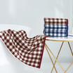 Jie Li Ya Grace Bamboo fiber towel flower line bamboo fiber plaid wash towel 102G strip 74 34cm soft absorbent adult cotton couple wash lattice face towel four loaded