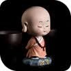 Guangyin handyin handmade car decoration car supplies fashion cartoon shaking head small monk car decoration craft gift calm