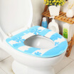 Jingdong Supermarket Sheng silk is still paste the plastic floor of the bottom of the toilet pad sets of toilet bowl maple blue