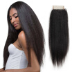 Nami Hair Brazilian Virgin Human Hair 4X4 Lace Closure Yaki Kinky Straight Free Part With Baby Hair No Shedding No Tangle