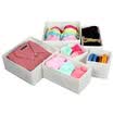Green odorless underwear storage box door back wardrobe storage hanging bag drawer separation finishing box washable 7 sets of rice white