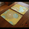 Freeshipping Luxury Blue Peony Embroidery Heat Insulation Dining Table Mat Placemat Disc Bowl Coaster Waterproof Slip-resistant