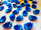 100pcs 1318mm flatback Sew On rhinestones deep blue AB colour water drop shape resin crystal beads strass gem stones