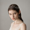 Jonnafe Silver Color Leaf Tiara Bridal Headband Wedding Hair Vine Accessories Handmade Women Hair Piece