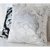 4545CM White Silver Embroidery Customized Pillow Case Wedding Room Sofa Chair Bedding Hotel Decorative Cushion Cover Pillowslip