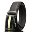 Men Cowhide Belt Classic Leather Ratchet Belt Casual Waistband Fashionable Sliding Buckle Belt Strip