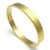 Hpolw Polished Stainless Steel Bangle Cuff Bracelet Unisex Mens Womens Color Gold