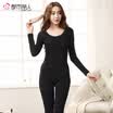 Urban beauty underwear womens warm suit bottoming round neck lace thin section printing seamless close-fitting autumn clothes long pants 2W7309 shrimp red code
