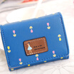 Fashionable Lovely Cartoon Lady Wallet Girls Short Smash Floral Purse Card Bag