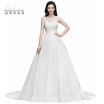 Wedding Dress 2018 Robe De Mariage WhiteIvory Backless Lace A-Line Court Train Satin Cheap Wedding Dresses Vestido De Casamento