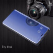 Iphone 66 Plus Luxury Slim Mirror Flip Shell Stand Leather Smart Clear View Window Cover Phone Case