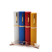 Unisex Metal Reading Glasses Gold color Portable Glasses Clear Spring Hinge 10 to 40 With Tube Case
