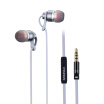 Hyundai HYUNDAI HY-201MV silver gray noodle line trendy music headphones overweight bass ear earphones