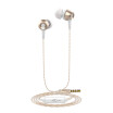 Langsdom M299 In Ear Earphone Metal Heavy Bass Stereo Headset 35mm Gilded Wired Control Earbuds With Microphone