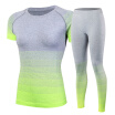 New Gradiet Color Compression T Shirt Running sets Training Clothes Short