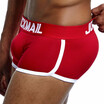 JOCKMAIL Brand Sexy mens enhancing underwear Gay Penis Bulge Enhancing Men boxer shorts Front Back Removable Push Up Cup Pad