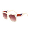 SHAUNA Retro Mixed Color Leg Women Square Sunglasses Fashion Men Gradient Lens Glasses UV400