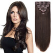 BHF Hair Clip In Hair Extensions Human Hair New Version Thickened Double Weft Brazilian Hair