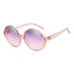 SHAUNA Oversize 80s Women Round Sunglasses Nail Decoration Fashion Ladies Pink Blue Purple Goggle Sun Glasses UV400
