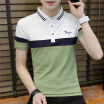 New Brand Polos Mens Business Fashion POLO Shirts Cotton Short Sleeve Stripe Tshirt Casual Stand Collar Male Shirt