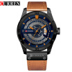 Top Brand Luxury Sport Watch Men Date Display Leather Creative Quartz Fashion Casuan Wrist Watches Relogio Masculino Curren 8301