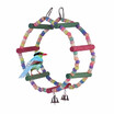Colorful Parrot Chew Bite Toy Bird Cage Accessories Hanging Cloth Toys for Parakeet Budgie Macaw Cockatoo