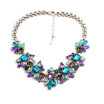Aiyaya New Arrival Luxury Created Crystal Flower Pendants Statement Necklace Women Accessories