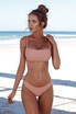 New Women Bikini Set Bandage Push Up Padded Swimwear Swimsuit Bathing Beachwear