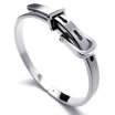 Hpolw Womensmen silver Stainless Steel leather belt type circular Bracelet