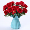 5pcs 6 Colors 7Heads Artificial Fake Silk Roses Flower Bridal Bouquet Wedding Party Home Decor Wholesale