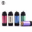 New portable Mini USB Flashlight Torch Keychain Light Waterproof Torchlight for outdoor home use Multicolor5 pieces lot