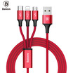 Baseus Rapid Series Micro USB 8 Pin Type-C Cable 12M 3A Fast Charging Aluminum Alloy Connector Reinforced Wiring