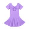 Hot Sale Kids Dance Leotards Dress Ballet Gymnastics Dresses Girls Chiffon Lycra Cotton Ballet Dance Wear With Skirt