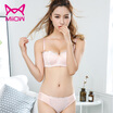 Cat no trace no rims sexy lace underwear female thin section ladies gather small chest bra girl bra set WN5001 red 75B