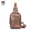 BULLCAPTAIN famous genuine leather chest bags fashion men shoulder bag causal mutilfunction crossbody bags messenger bag for man