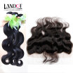 9A Lace Frontal Closures With 3 Bundles Brazilian Virgin Human Hair Weave Body Wave 4Pcs Lot Unprocessed Wavy Remy Hair Extensions