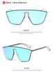 SHAUNA Cool Integrated Lens Women Mirror Pink Reflective Sunglasses Fashion Men Black Goggle Lens Sun Glasses
