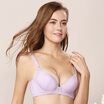 Urban beauty ladies underwear gathered three-dimensional bra sweet bow in the thick cup bra 2B7114 blue 3475A cup
