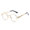 Gothic Steampunk Sunglasses Men Women Metal WrapEyeglasses Round Shades Brand Designer Sun glasses Mirror High Quality UV400