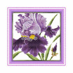 DIY Handmade Needlework Counted Cross Stitch Set Embroidery Kit 14CT Purple Flowers Pattern Cross Stitching 36 36cm Home Decorat