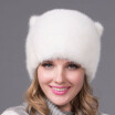 Autumn&winter suede warm hat female real fur hat fancy Russian fashion quality ladies luxury headband tail DHY-54