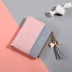 PU Leather Women Wallets Tassel Diamond Lettice Patchwork Ladies Short Wallet Money Clip