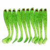 A FISH LURE Soft Fishing Lures T Tail Simulation Baits 10pcs silicone material soft flexible&environment friendly Lifelike