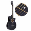 38" Acoustic Folk 6String Guitar for Beginner Students Gift Exquisite Black 43E8