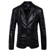 2018 Brand Mens Fashion Leather Jacket High Quality Mens Business Casual Jacket