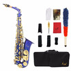 LADE Brass Engraved Alto Saxophone Sax Eb E-Flat Professional Rose H5M0