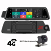 10 Pantalla Táctil Completa 4G Wifi ADAS Espejo Retrovisor Coche DVR Cámara Android GPS Navigator Dual HD Cámara Trasera Delantera