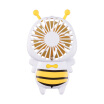 TOMNEW USB Fan Mini Portable Handy Bee Shape Fashion Thin 400mA Rechargeable Fan with Led Light for Girls Home Travel Outdoor