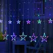 Tinta de tinta LED Estrella de la cortina Color de luz 25 metros Plug-in Festival Festival de primavera Navidad Cumpleaños Decoración de dormitorio Luces de cortina Luces decorativas Luces de noche Luces de luces estrelladas Luces de cadena